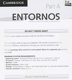 Entornos Beginning Student's Book A plus ELEteca Access (Spanish Edition),Used