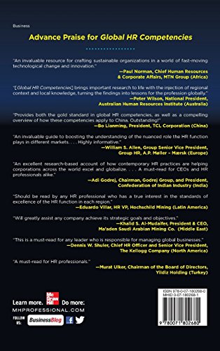 Global HR Competencies: Mastering Competitive Value from the OutsideIn,New
