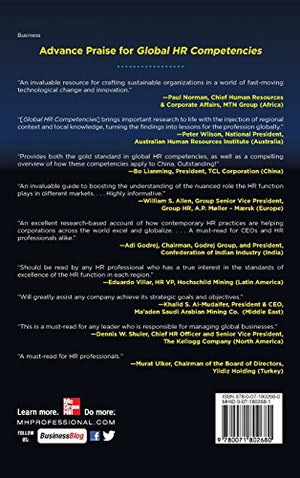 Global HR Competencies: Mastering Competitive Value from the OutsideIn,Used
