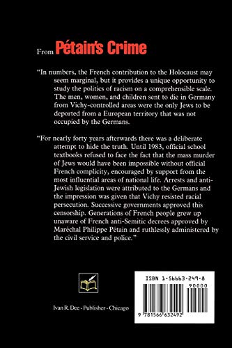 Petain's Crime: The Complete Story of French Collaboration in the Holocaust,Used