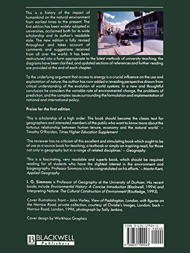 Changing the Face of the Earth: Culture, Environment, History,New
