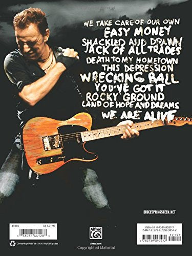 Bruce Springsteen  Wrecking Ball: Authentic Guitar TAB,Used