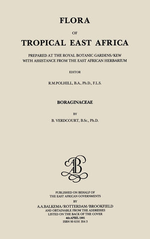 Flora of Tropical East Africa  Boraginaceae (1991),New