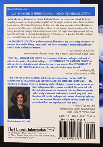 An Introduction to Reference Services in Academic Libraries,Used