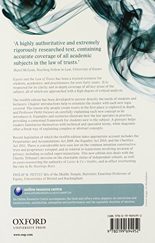Equity and the Law of Trusts,Used