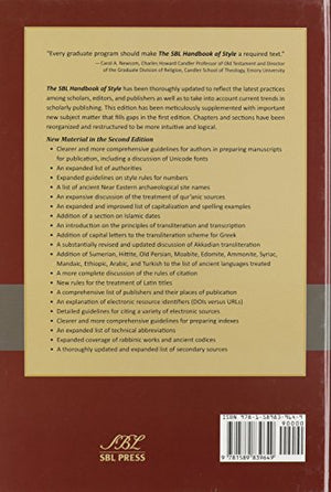 The SBL Handbook of Style,Used