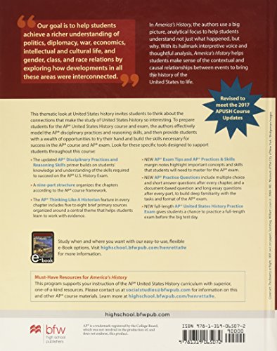 America's History: For the AP® Course by Bedford/St. Martin's - Essential Textbook for AP History Students