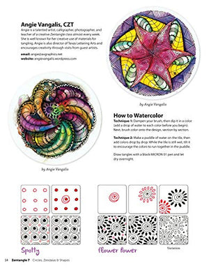 Zentangle 7, Expanded Workbook Edition: Circles, Zendalas & Shapes (Design Originals) 40 Original Tangles, Zen Mandalas, Easy Te,Used