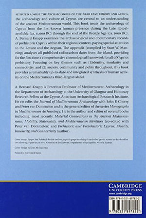 The Archaeology of Cyprus: From Earliest Prehistory through the Bronze Age (Cambridge World Archaeology),Used