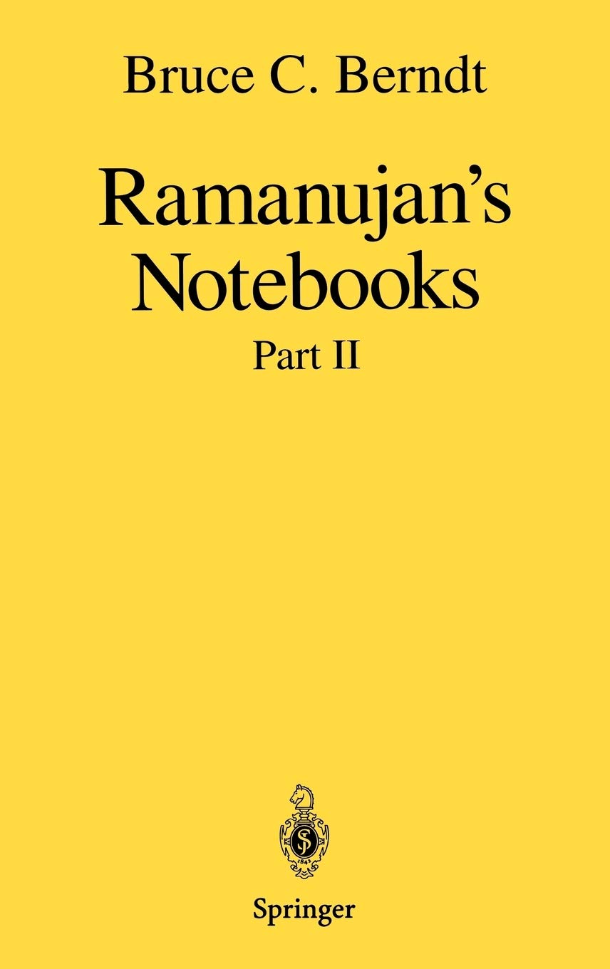 Ramanujans Notebooks: Part II,Used