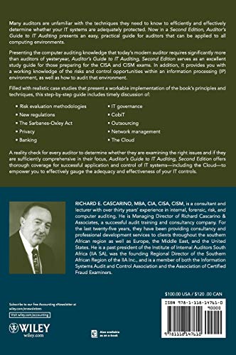 Auditor's Guide to IT Auditing, + Software Demo,Used