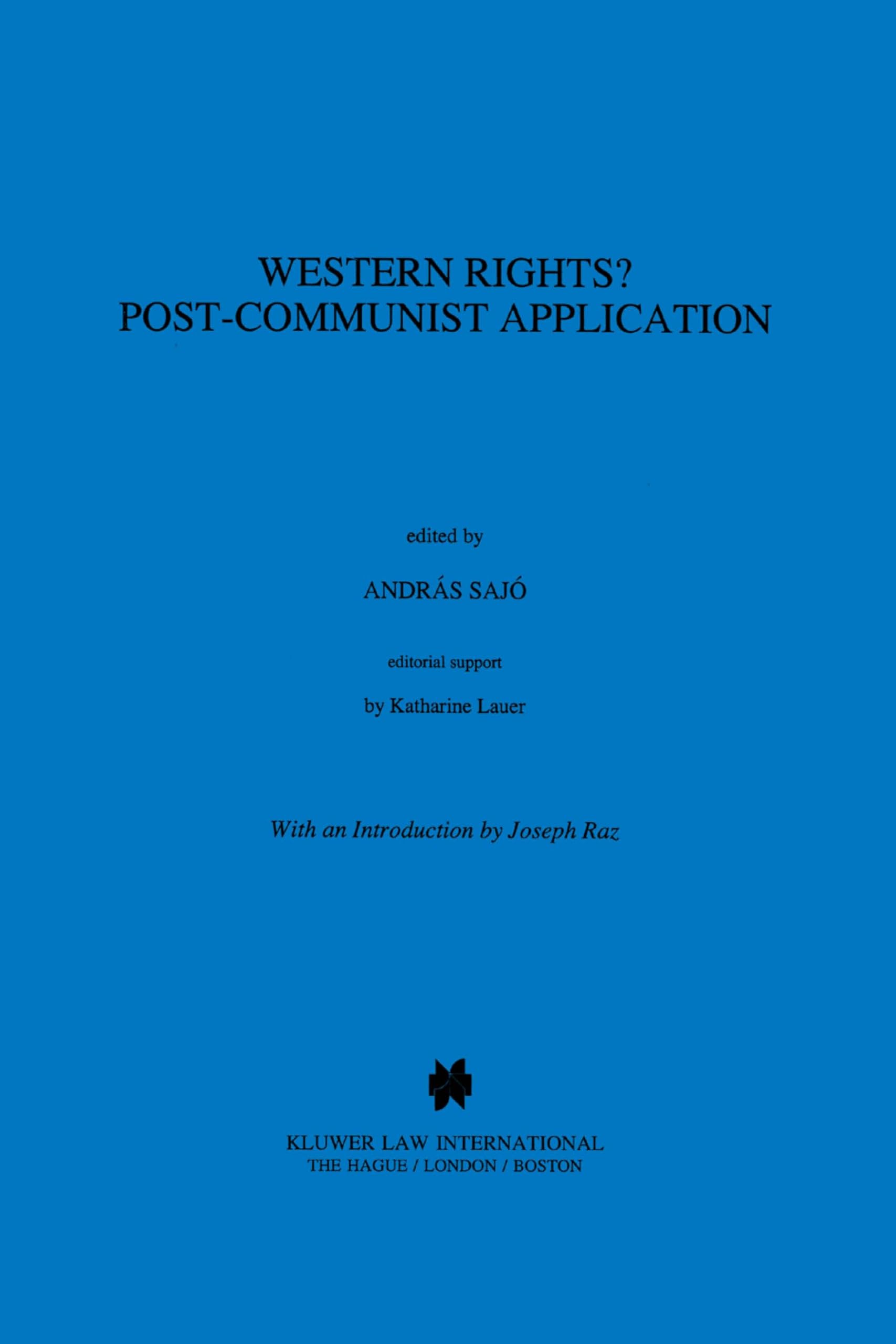 Western Rights?:PostCommunist Application,Used