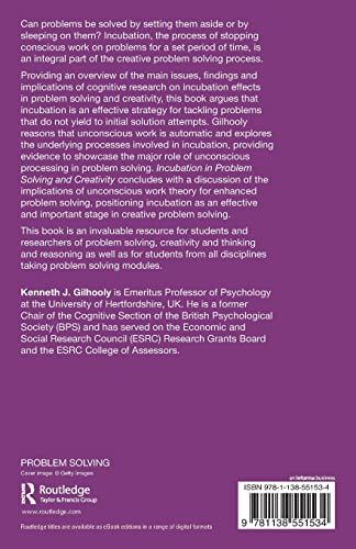 Incubation in Problem Solving and Creativity: Unconscious Processes,Used