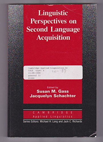Linguistic Perspectives on Second Language Acquisition (Cambridge Applied Linguistics),Used