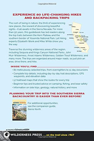 Sierra South: Backcountry Trips in California's Sierra Nevada (Sierra Nevada Guides),Used