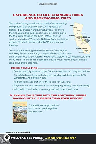 Sierra South: Backcountry Trips in California's Sierra Nevada (Sierra Nevada Guides),Used