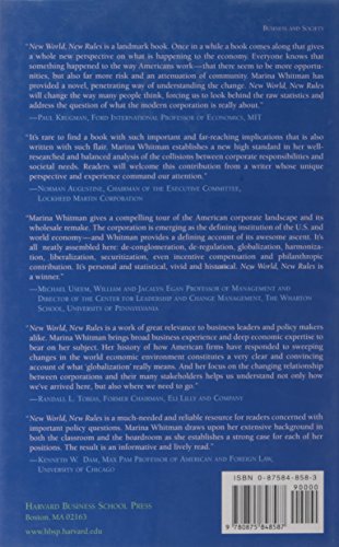 New World, New Rules: The Changing Role of the American Corporation,Used