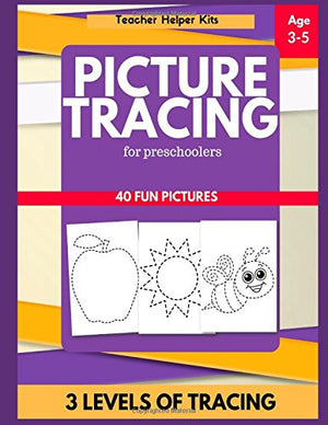 Picture Tracing Book for Preschoolers: Tracing Book for Kids, Ages 35, Writing Practice,Used