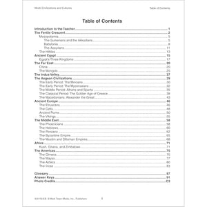 Mark Twain World Civilizations and Cultures World History Workbook, Grades 58, Ancient History and Ancient Civilizations, 5th G,Used