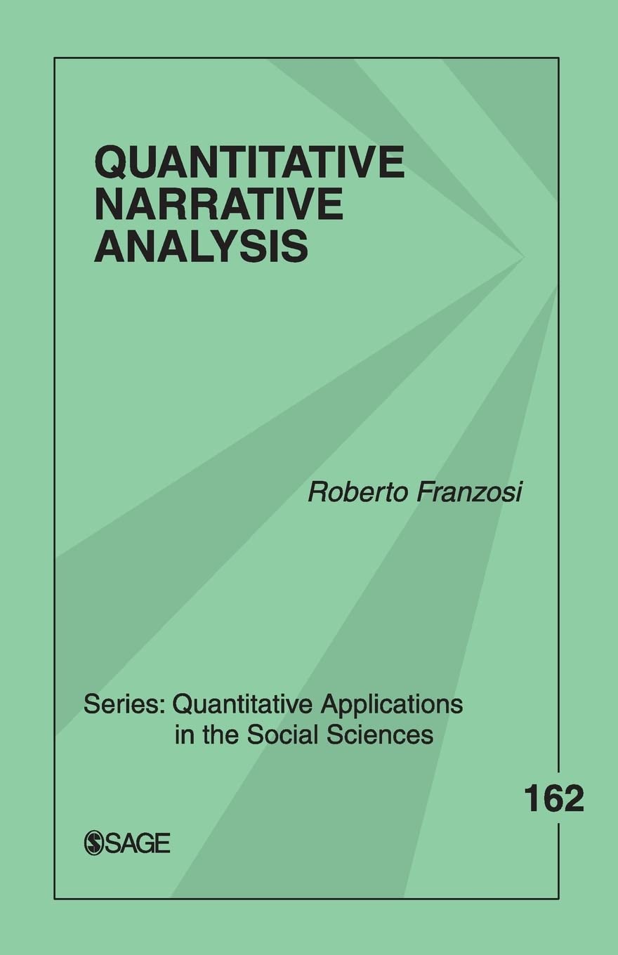 Quantitative Narrative Analysis (Quantitative Applications in the Social Sciences),Used