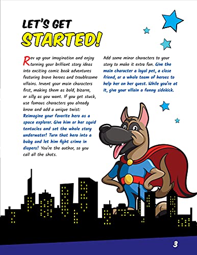 Draw Your Own Comic Book: Heroes and Villains: BattleReady Comic Pages, Story Starters to Boost Your Imagination, and Colorful ,Used