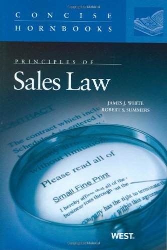 Principles of Sales Law (Concise Hornbook Series),Used
