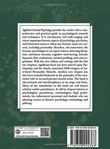 Applied Criminal Psychology: A Guide to Forensic Behavioral Sciences,Used
