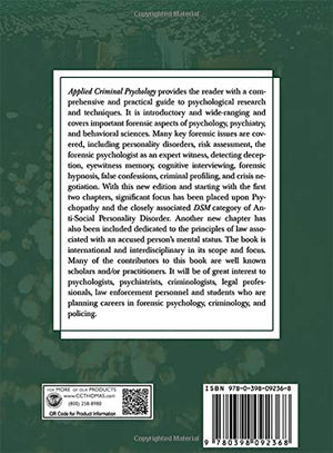 Applied Criminal Psychology: A Guide To Forensic Behavioral Sciences