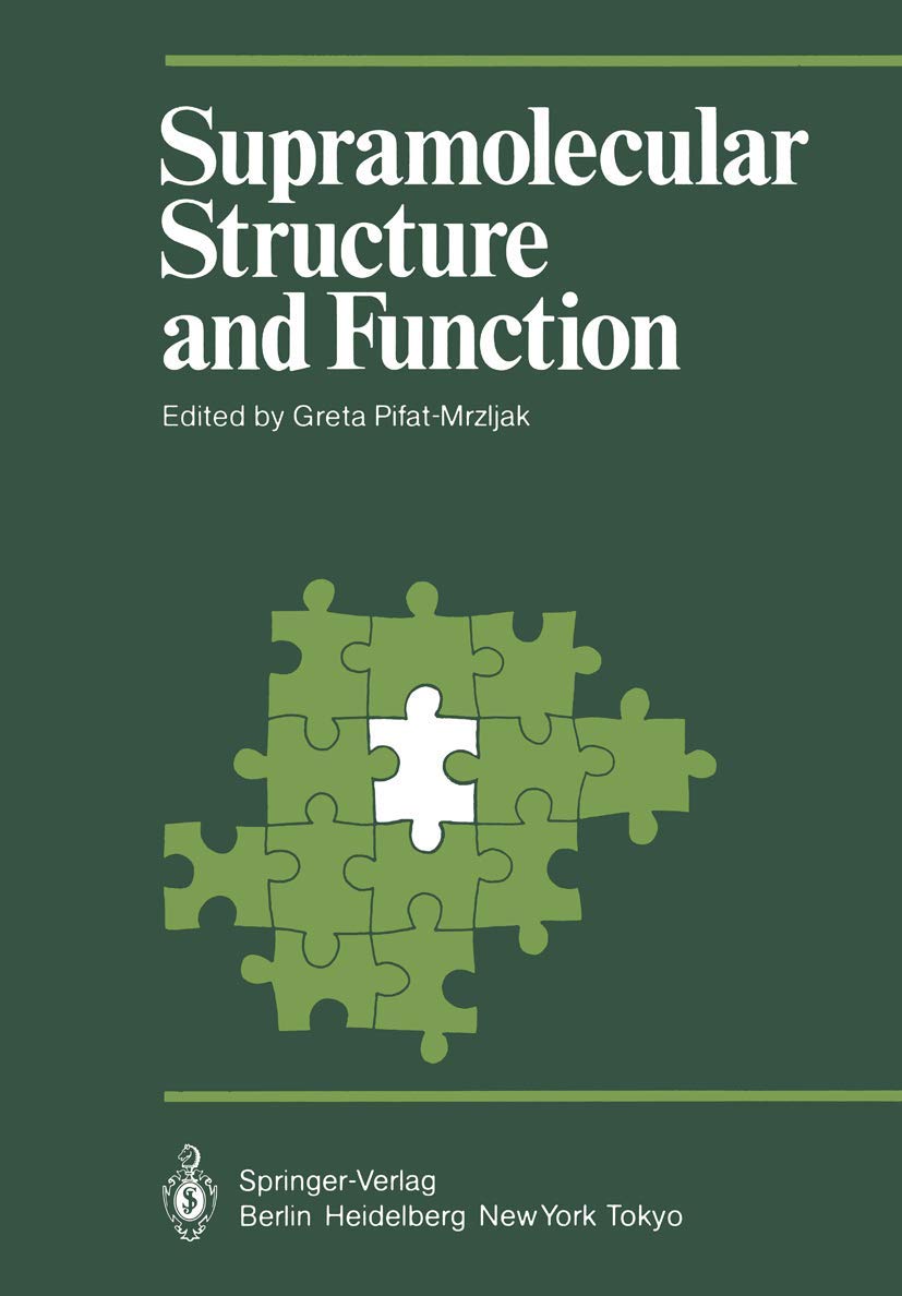 Supramolecular Structure and Function (Proceedings in Life Sciences),Used