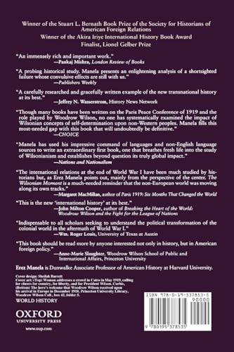 The Wilsonian Moment: SelfDetermination and the International Origins of Anticolonial Nationalism,Used