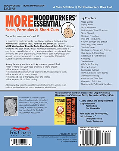 More Woodworkers' Essential Facts, Formulas & ShortCuts: Hundreds of AllNew, NoMath Rules of Thumb Help You Figure it Out (Fo,Used