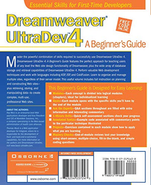 Dreamweaver UltraDev 4: A Beginner's Guide,Used