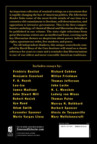 The Libertarian Reader: Classic & Contemporary Writings from LaoTzu to Milton Friedman,Used