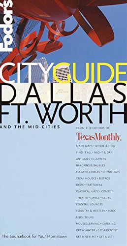 Fodor's CITYGUIDE Dallas/Ft. Worth, 1st Edition (Fodor's Cityguides, 1),Used