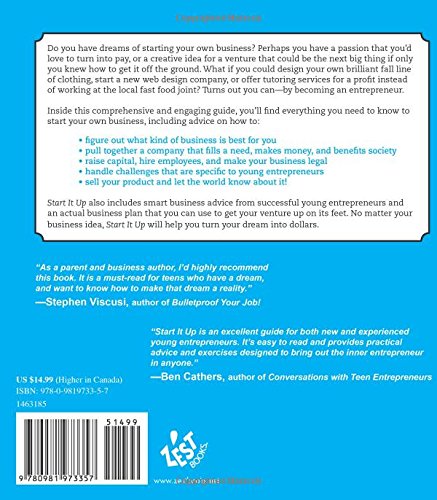 Start It Up: The Complete Teen Business Guide To Turning Your Passions Into Pay,Used