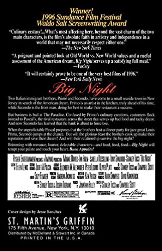 Big Night: A Novel with Recipes,Used