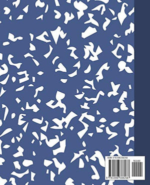 Dinosaur Notebook 110 Pages WideRuled 7 1/2 x 9 1/4 in: TRex Dinosaur: Blue Marble,Used