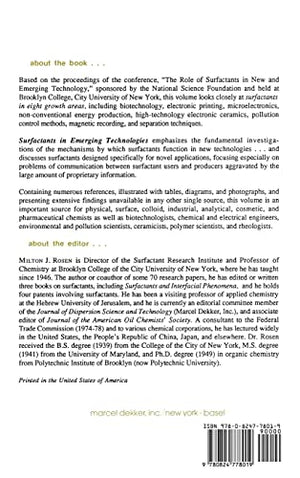 Surfactants in Emerging Technology (Surfactant Science),Used