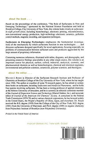 Surfactants in Emerging Technology (Surfactant Science),Used
