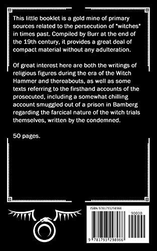 The Witch Persecutions: From Translations and Reprints,Used