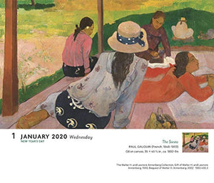 Art: 365 Days of Masterpieces 2020 Desk Calendar,Used