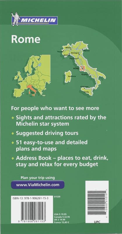 Michelin Green Guide Rome (Michelin Green Guides),Used