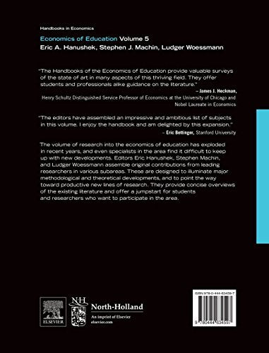 Handbook of the Economics of Education (Volume 5),Used