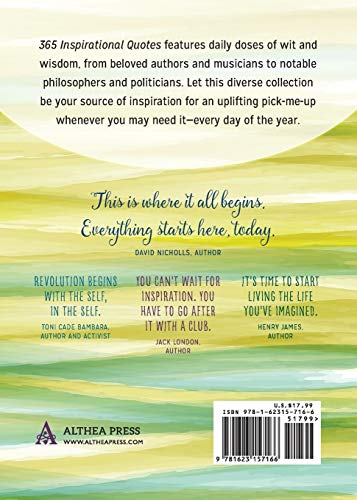 365 Inspirational Quotes: A Year of Daily Wisdom from Great Thinkers, Books, Humorists, and More (Inspirational Books),New