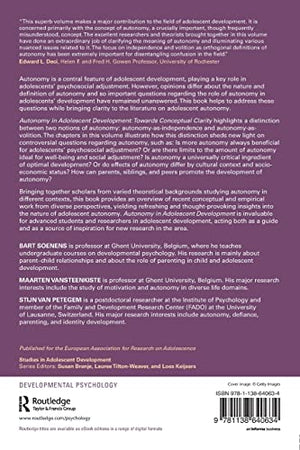 Autonomy in Adolescent Development (Studies in Adolescent Development),Used