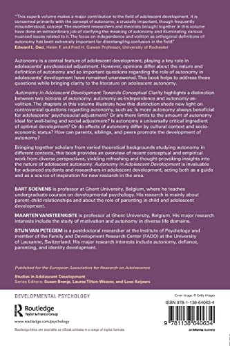 Autonomy in Adolescent Development (Studies in Adolescent Development),Used