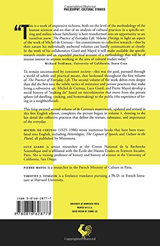 The Practice Of Everyday Life, Vol. 2: Living And Cooking,New