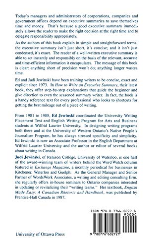How to Write an Executive Summary (NONE),Used