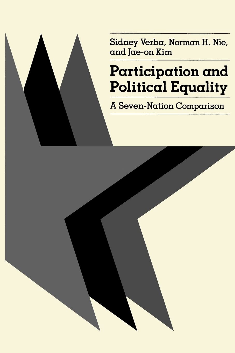 Participation and Political Equality: A SevenNation Comparison,Used