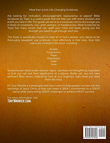 Bible Scriptures by Topic: A Quick Reference Guide to Bible Verses,Used
